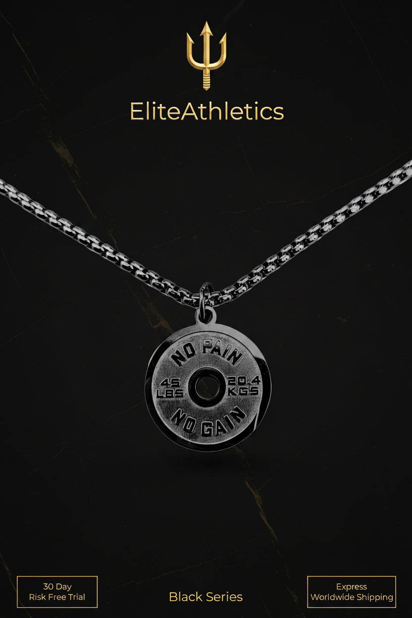 Elite Stainless Steel Gym Weight Plate Necklace