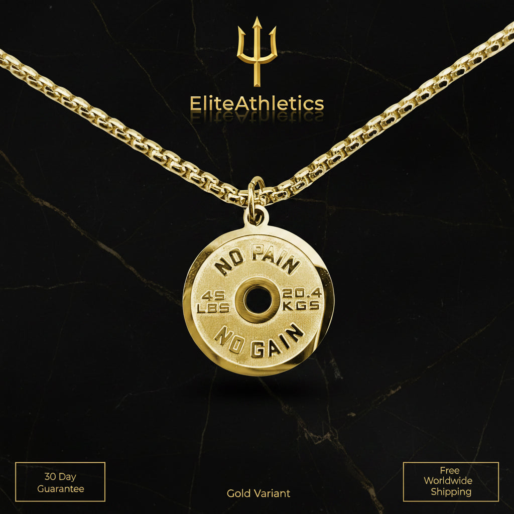 Elite Stainless Steel Gym Weight Plate Necklace