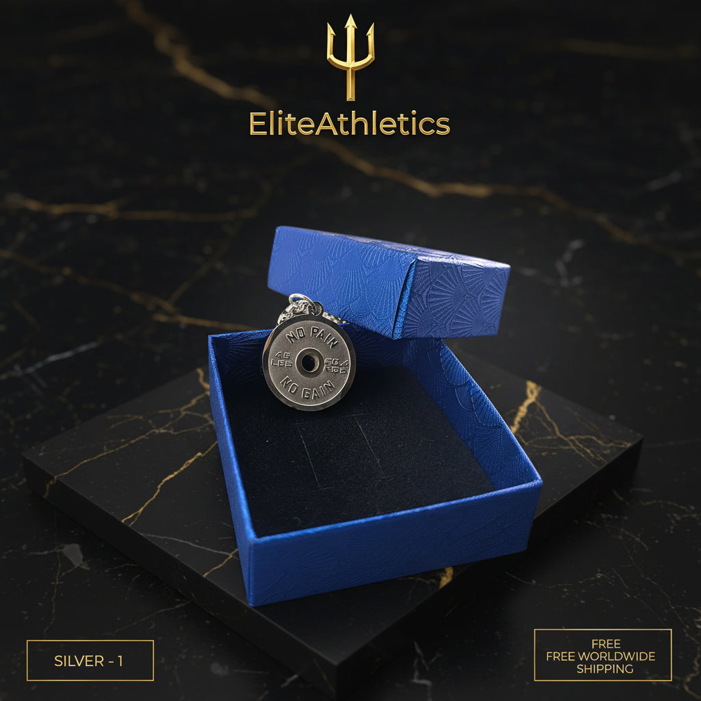 Elite Stainless Steel Gym Weight Plate Necklace