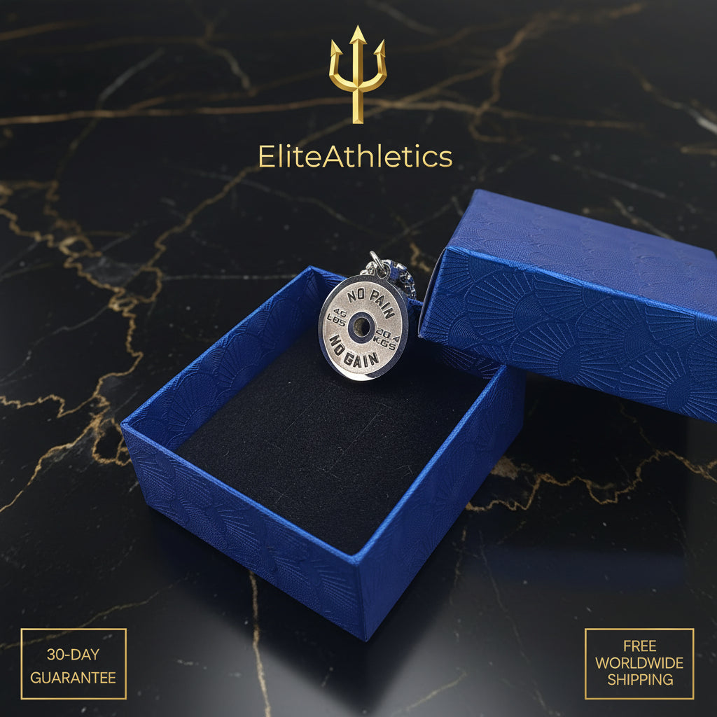 Elite Stainless Steel Gym Weight Plate Necklace