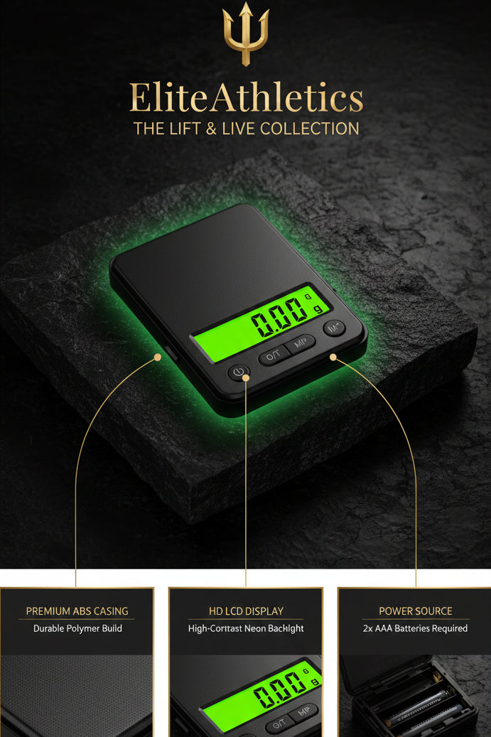 Elite Macro Scale 0.1g Precision  Portable Digital Food Scale with Backlit LCD
