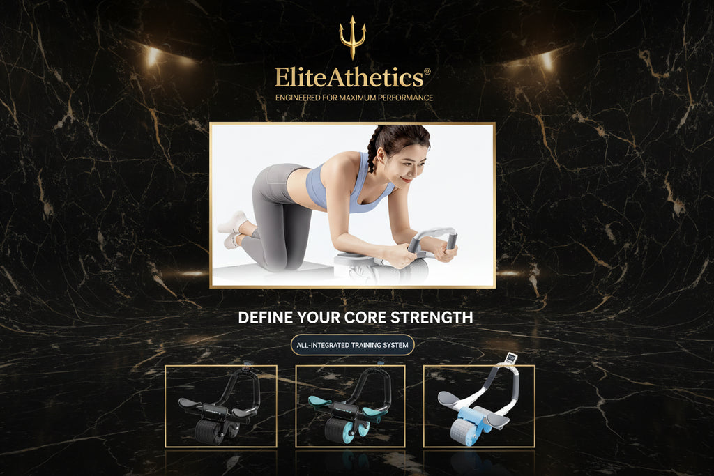Elite Pro Core-Sculpt: Automatic Rebound Ab Wheel with Smart Display