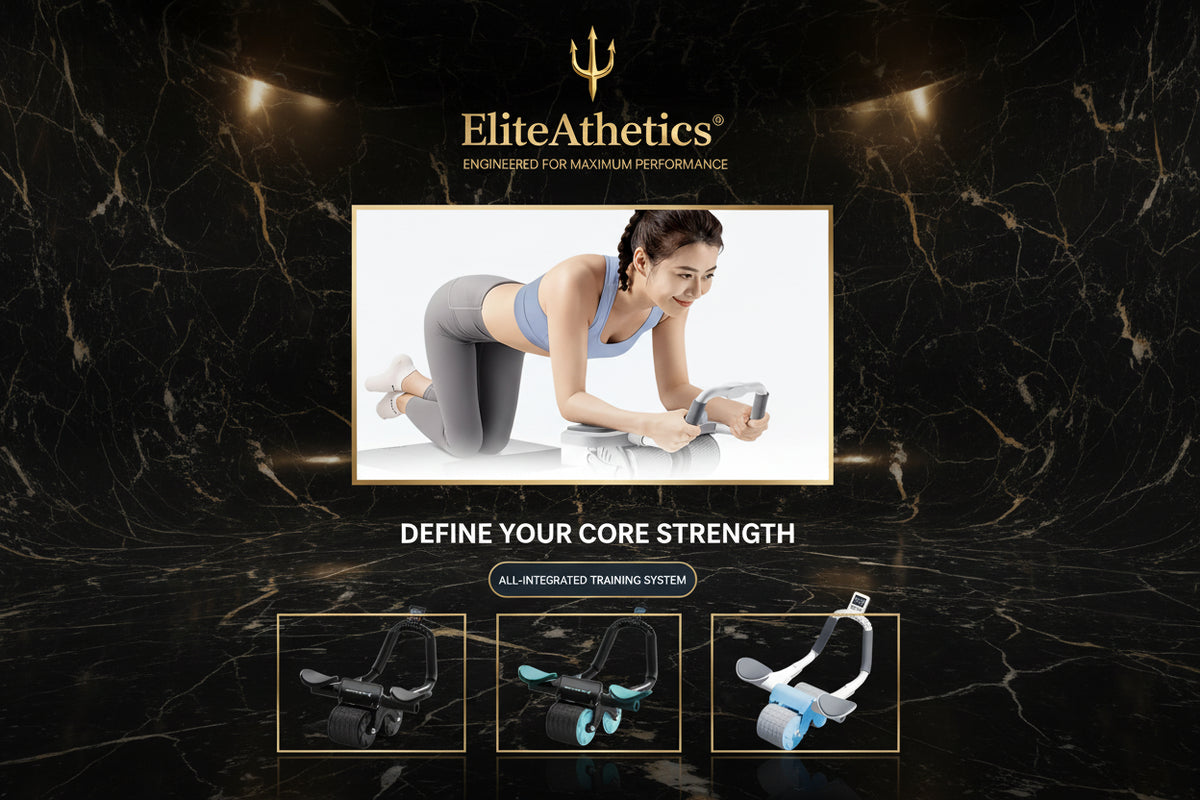 Elite Pro Core-Sculpt: Automatic Rebound Ab Wheel with Smart Display