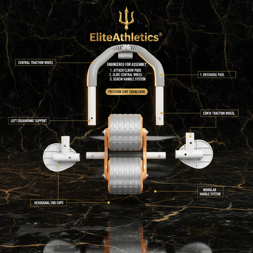 Elite Pro Core-Sculpt: Automatic Rebound Ab Wheel with Smart Display