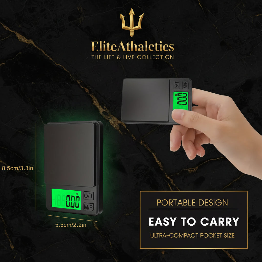 Elite Macro Scale 0.1g Precision  Portable Digital Food Scale with Backlit LCD
