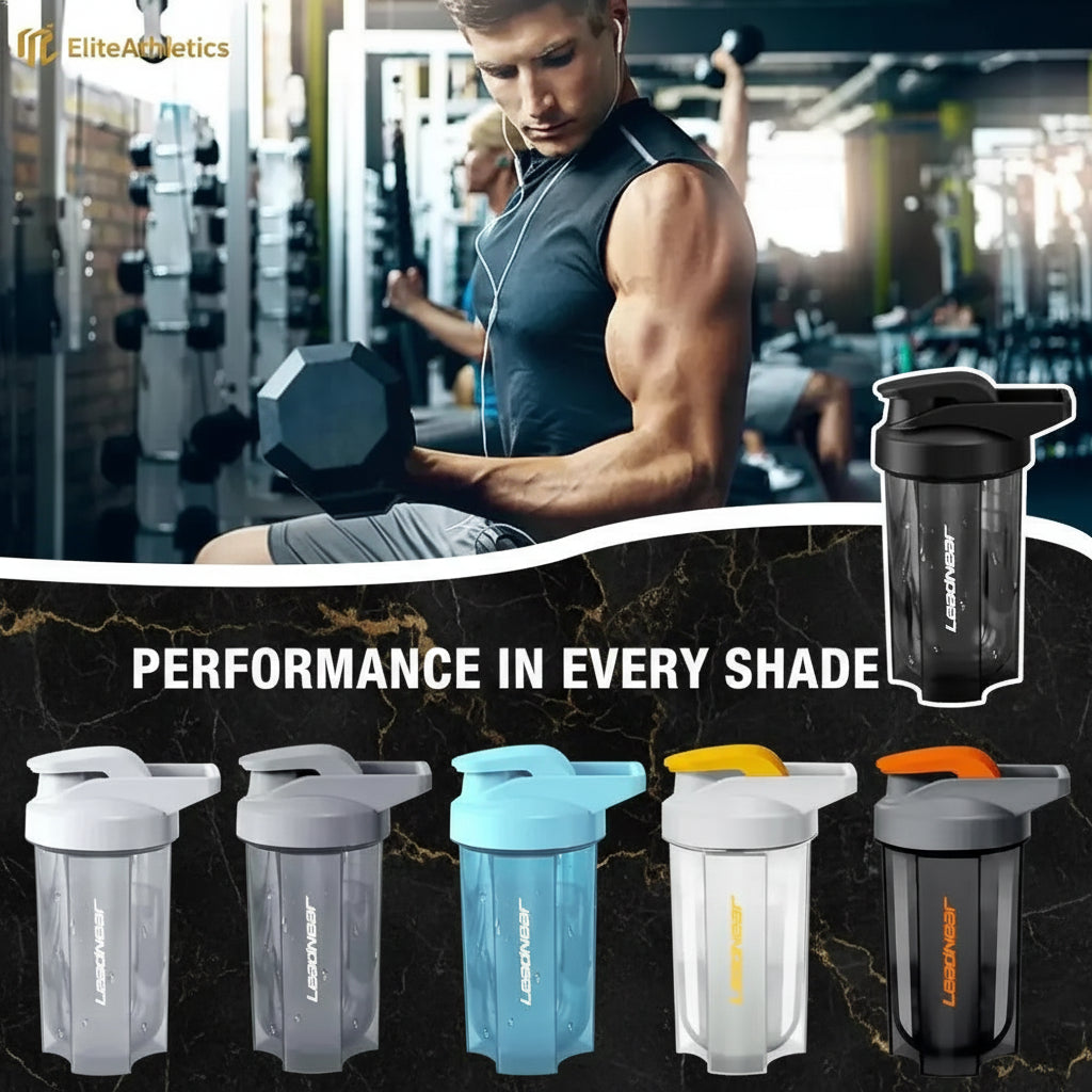 Elite Pro Protein Shaker Bottle | Anti-Clump Mixing Cup & Gym Shaker