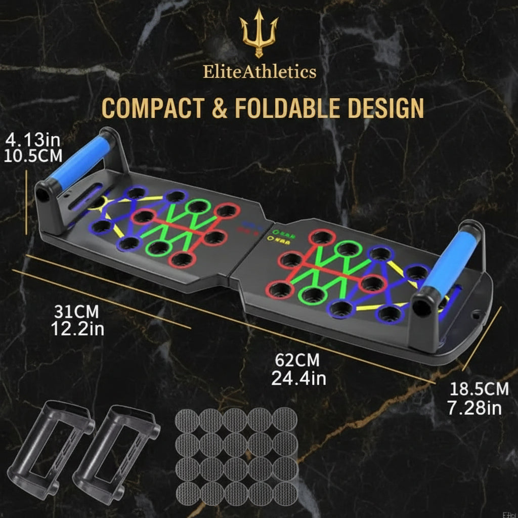 Elite Core-Grip 9-in-1 Pro Push-Up Board | Multi-Function Home Workout System