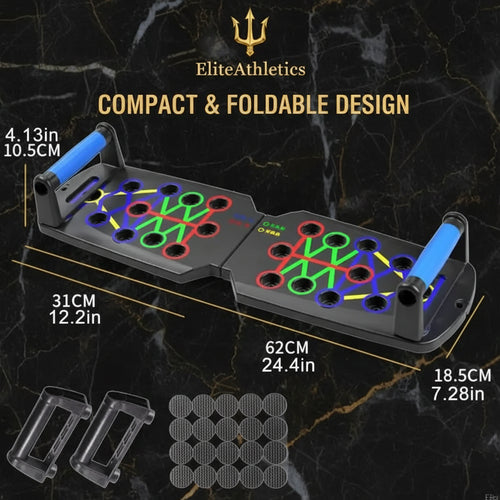 Elite Core-Grip 9-in-1 Pro Push-Up Board | Multi-Function Home Workout System