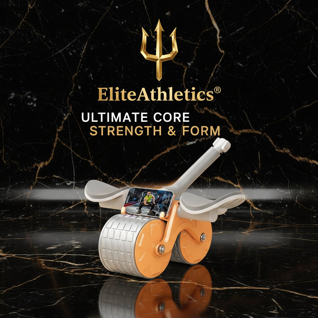 Elite Pro Core-Sculpt: Automatic Rebound Ab Wheel with Smart Display
