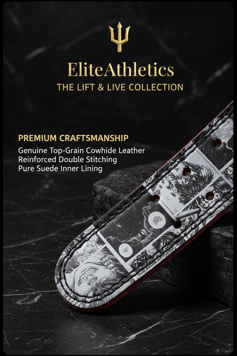 Elite Premium Cowhide Leather Lifting Belt (Fade-Proof Graphic Edition)
