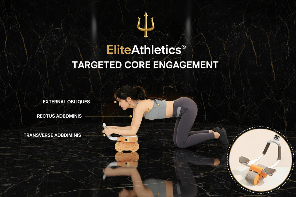 Elite Pro Core-Sculpt: Automatic Rebound Ab Wheel with Smart Display