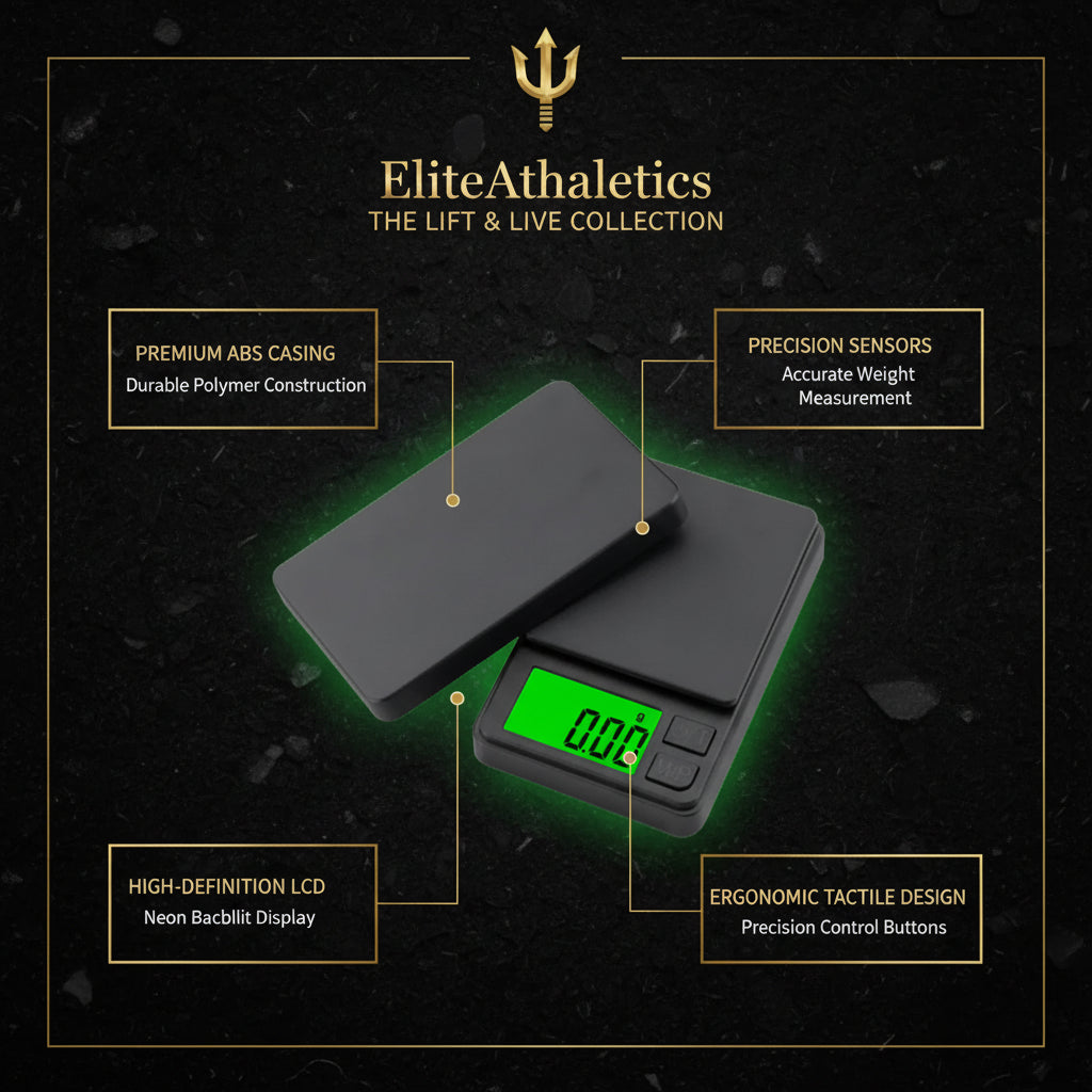 Elite Macro Scale 0.1g Precision  Portable Digital Food Scale with Backlit LCD