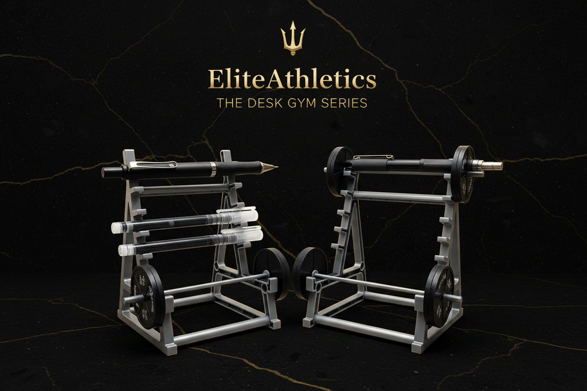 Elite Mini Barbell Squat Rack | Desk Organizer & Phone Stand