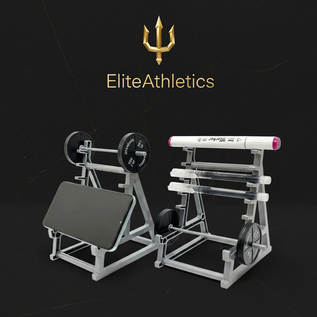 Elite Mini Barbell Squat Rack | Desk Organizer & Phone Stand
