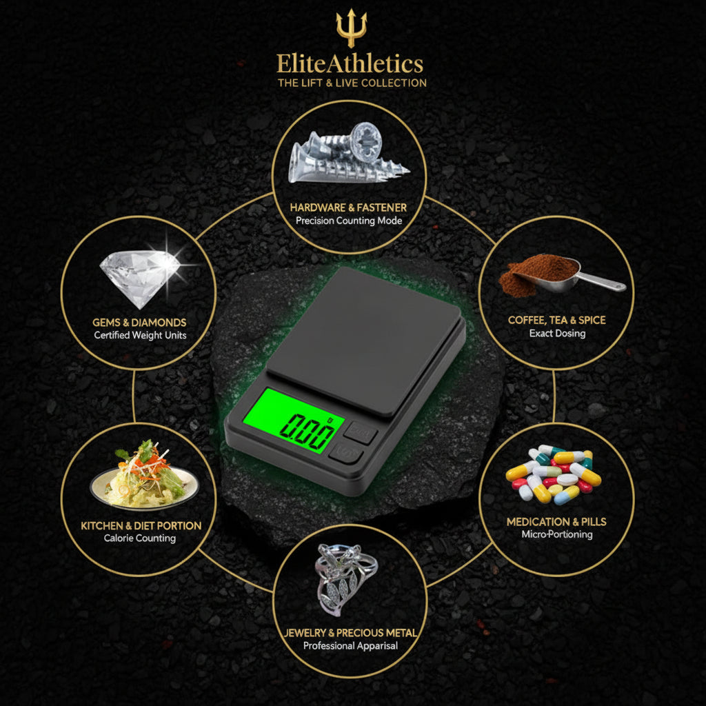 Elite Macro Scale 0.1g Precision  Portable Digital Food Scale with Backlit LCD