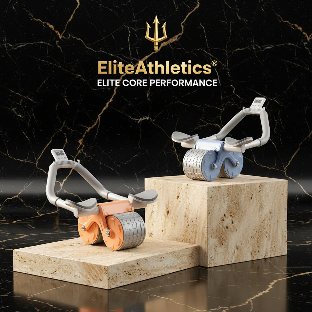 Elite Pro Core-Sculpt: Automatic Rebound Ab Wheel with Smart Display
