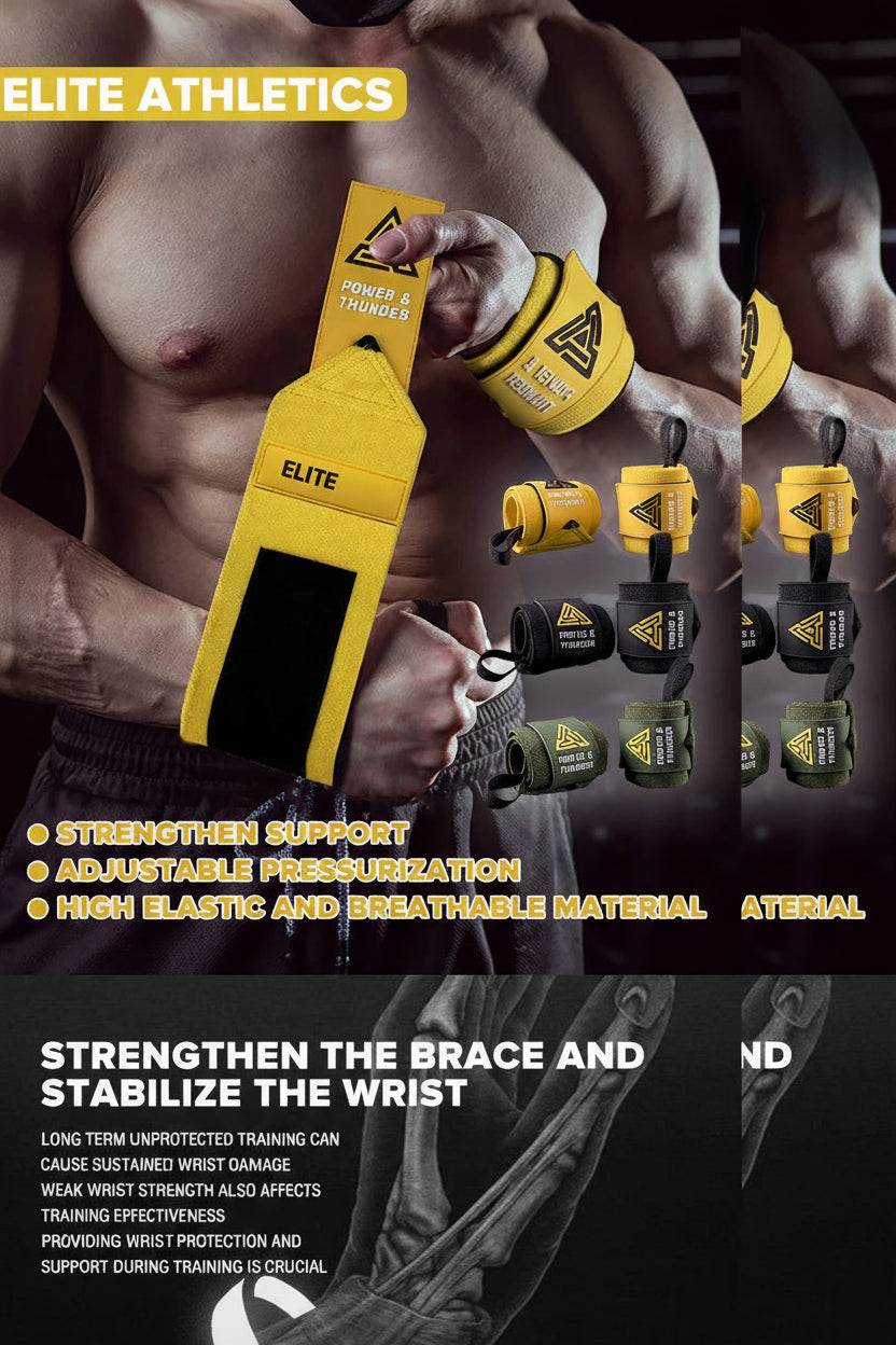 Elite Pro-Support Wrist Wraps | Heavy Lifting Stability