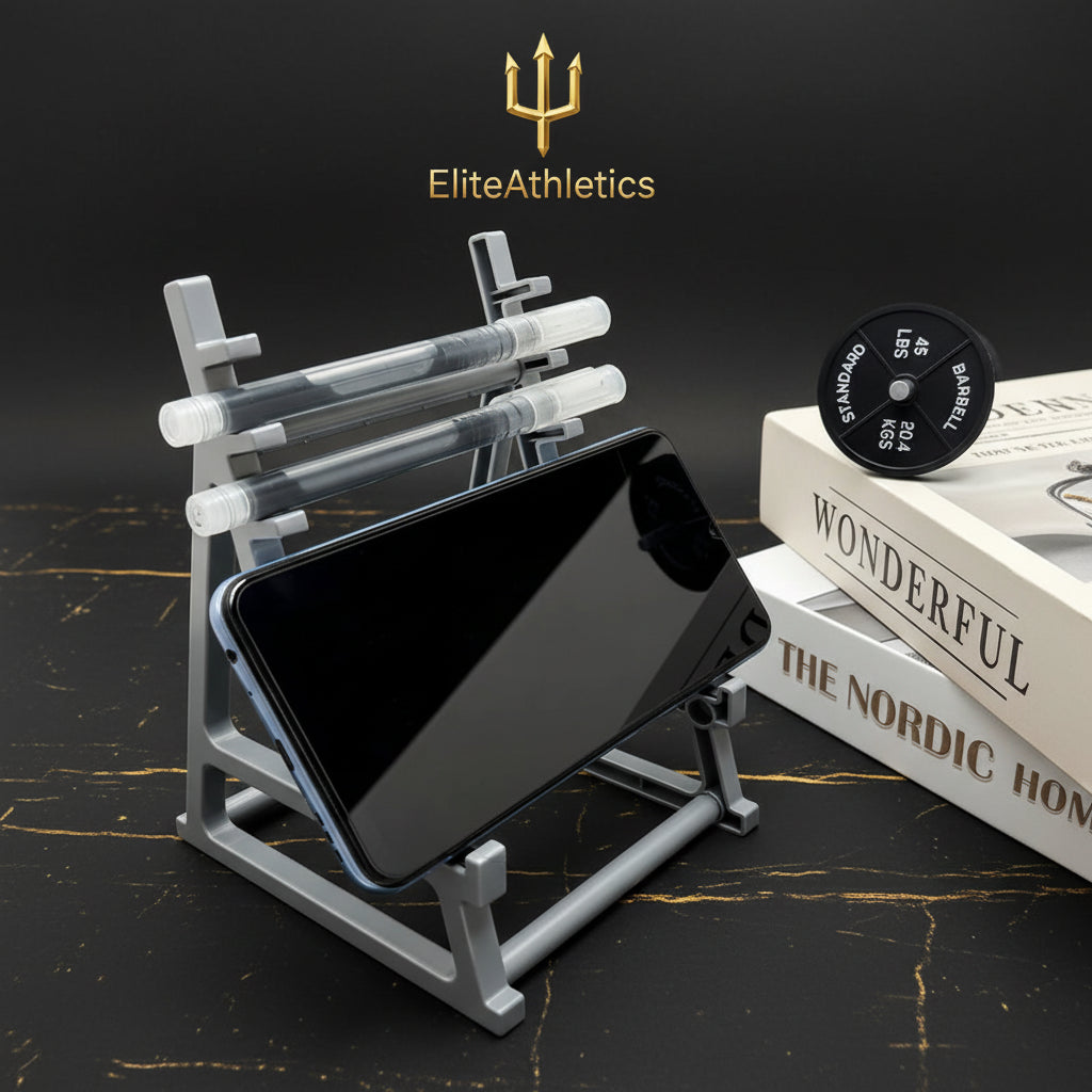 Elite Mini Barbell Squat Rack | Desk Organizer & Phone Stand
