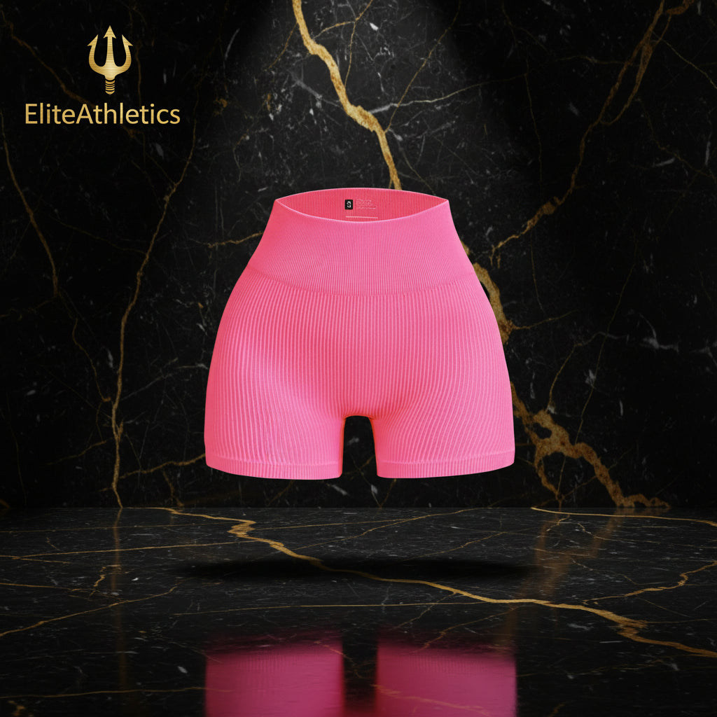 Elite Ribbed Contour High-Waist Shorts | Earth-Tone Sculpt & Shape